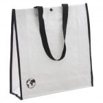 Einkaufstasche aus Recycling Material mit zusätzlichem Druckknopf.