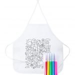 Schürze für Kinder mit 5 Filzstiften