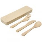 Besteckset aus Bambusfaser