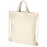 Rucksack mit Kordelzug aus recycelter Baumwolle, 210 g/m²