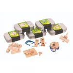 Geschicklichkeitsspiel in Metalldose mit Papierbanderole, 5-fach sortiert